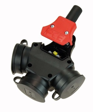 Rozgałęziacz x3, 16A 2P+Z 230V IP44, 24311-SW, PCE