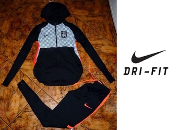 NIKE DRI FIT komplet dres ORYGINAŁ spodnie i bluza r S 36 NOWOŚĆ