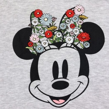 Bluza damska młodzieżowa DISNEY Myszka Mickey Miki Kaptur r. L szara Haft