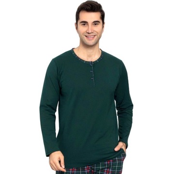 МУЖСКАЯ ХЛОПКОВАЯ ПИЖАМА С ДЛИННЫМ РУКАВОМ, КАРМАНАМИ