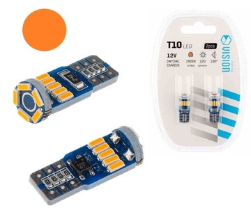 ŻARÓWKA POMARAŃCZOWA T10 WY5W W5W LED AMBER CANBUS