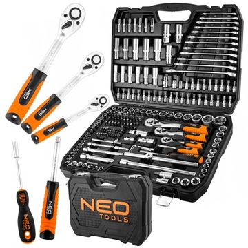 НАБОР ИНСТРУМЕНТОВ NEO XXL, 216 шт. ТОРЦЕВЫЕ КЛЮЧИ 1/2 дюйма 3/8 дюйма 1/4 дюйма 10-216