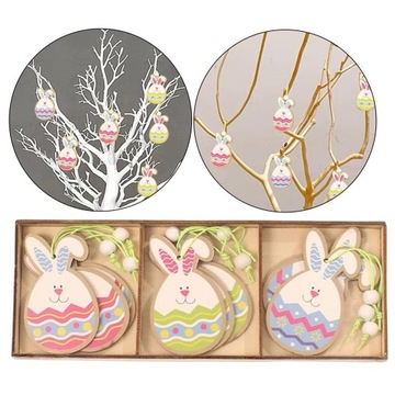 9шт. Пасхальный подвесной знак. Орнамент висит.