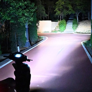 Светодиодная лазерная лампа H4, 9 В-85 В, 8000 лм, 6000 К, линза для мотоцикла, квадроцикл с радиатором