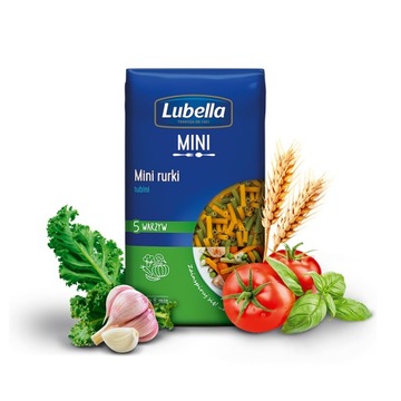 Паста Lubella, мини-тюбики, 5 тубини, овощи, 400 г