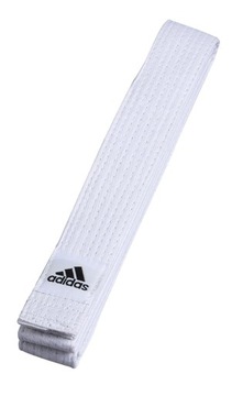 Ремень для карате тхэквондо дзюдо Adidas белый 240 см