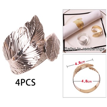 4 szt. Serwetki stołowe, ręcznie robione, srebrne