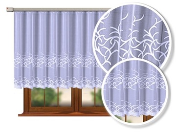 FIRANKA FIRANA ŻAKARDOWA 23297/110 BIAŁA ZE WZOREM PASOWYM