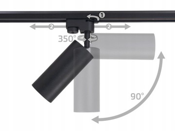Потолочный рельс 1 м + 4 лампы GU10 SPOT LONG Направляющая + комплект отражателей