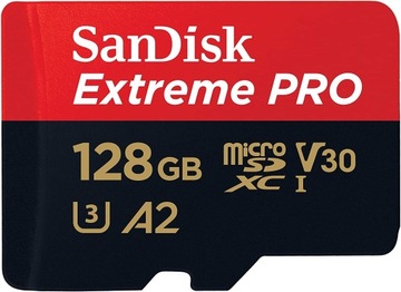 Карта памяти SANDISK Extreme PRO microSDXC 128 ГБ