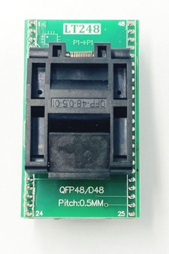Переходник TQFP48 (0,5 мм) — PDIP48 — универсальный 1:1