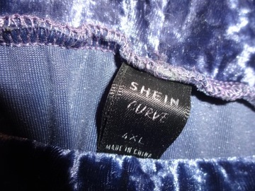 Spodnie dresowe welurowe Shein 48 50 na gumie dres