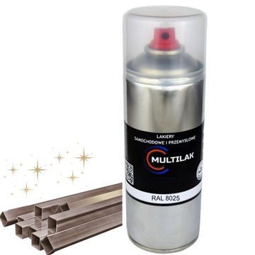 Lakier farba w sprayu do aluminium RAL 8025 Połysk