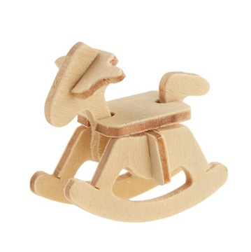 КОМПЛЕКТ ДЕРЕВЯННОЙ МЕБЕЛИ ДЛЯ КУКОЛЬНОГО ДОМА 3D ПАЗЛ