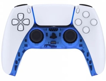 СИНИЙ ТР. ДЕКОР ПЕРЕДНЕЙ ПАНЕЛИ КОРПУСА PS5 PAD РАСПРОДАЖА!