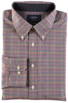 CHARLES TYRWHITT flanelowa koszula męska w kratkę Classic Fit XL k 45