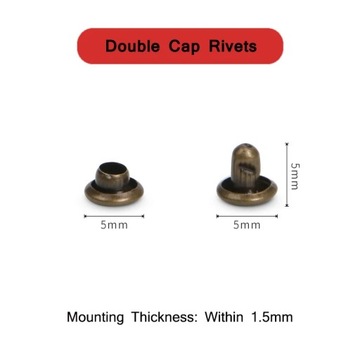 5-12 мм панк-одежда, металлические заклепки с двойной крышкой, шпильки, круглые заклепки, тачуэлы