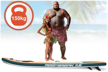 Надувная доска SUP для плавания Paddle Reefbreak 350 см, лопастной насос, 220 кг