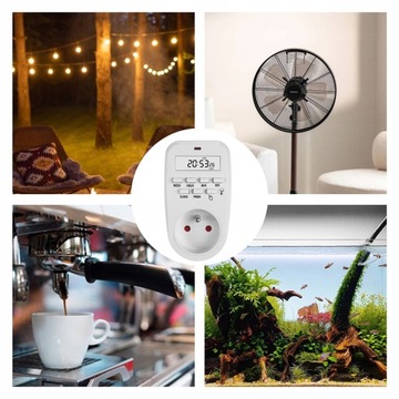 Программатор времени, цифровой таймер, переключатель вкл./выкл., 3680 Вт GreenBlue