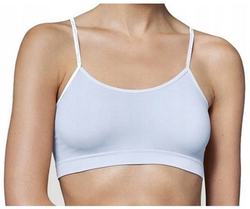 3 БЕСШОВНЫХ ТОПА GATTA НА ТОНКИХ ЛЯМКАХ, БЕЛЫЙ M