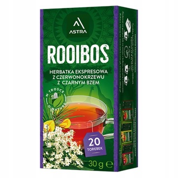 ASTRA ROOIBOS zestaw 8 herbat czerwonych Z OWOCAMI 3 SMAKI 160(8x20)torebek