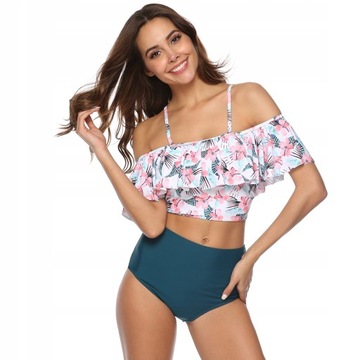 BIKINI STRÓJ KĄPIELOWY WYSOKI STAN HISZPANKA - XL