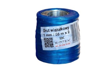 DRUT WIĄZAŁKOWY - 1 mm / 50 m x 2 - SIATKA LEŚNA