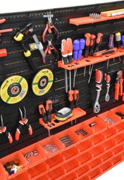 TABLICA NARZĘDZIOWA WARSZTATOWA POJEMNIKI 190x54cm