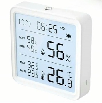 Czujnik Smart Tuya BLUETOOTH BTH08Pro, temp. i wilgot. b. duże LCD, zegar