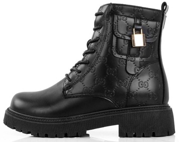 7070 CZARNE BOTKI GLANY OCIEPLANE EKOSKÓRA 37