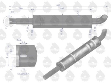 Глушитель короткий круглый 830мм 4,1кг C-330 ЭМАЛЬ ОРИГИНАЛ УРСУС