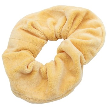 (aurora) G300w GUMKA FROTKA SCRUNCHIE, welur, BRZOSKWINIOWA