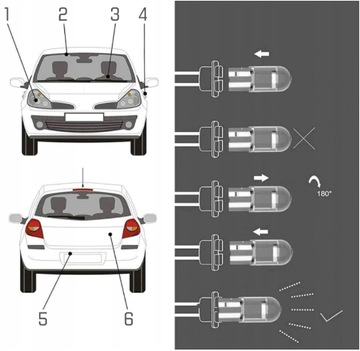 КРИСТАЛЛ СВЕТОДИОДНАЯ АВТОМОБИЛЬНАЯ ЛАМПОЧКА W5W T10 СФЕРА COB 360 ФУТОВ БЕЛАЯ