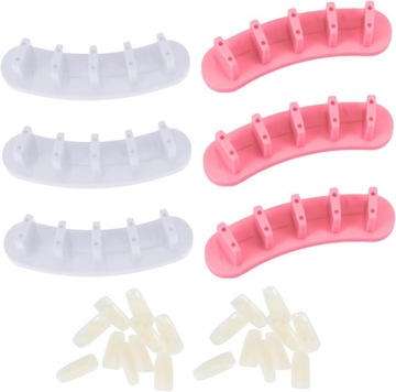 6 Zestawów Stojak Na Ozdoby Do Paznokci Stojak Na Fałszywe Paznokcie Półki