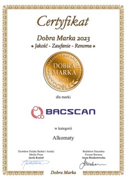 Alkomat BACscan 9000 Professional + ustniki