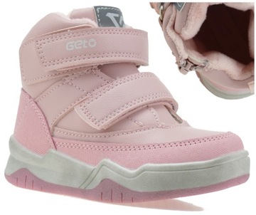 BUTY ZIMOWE DZIEWCZĘCE OCIEPLANE ŚNIEGOWCE NA RZEPY R.26