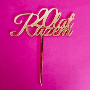 Персонализированный топпер на 15, 20, 25, 30 и т. д. лет, годовщина свадьбы с золотым зеркалом
