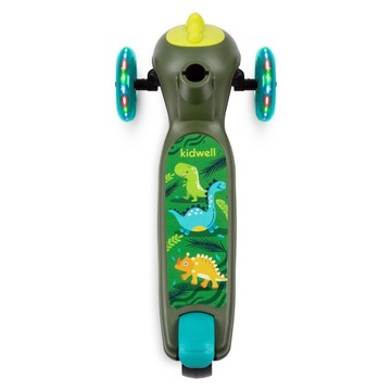 ТРЕХКОЛЕСНЫЙ СКУТЕР KIDWELL DINOSAUR LED КОЛЕСА ABEC от 7 до 25 кг