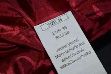 Marynarka żakiet blazer S 36 aksamitna welur velvet elegancka biurowa slim