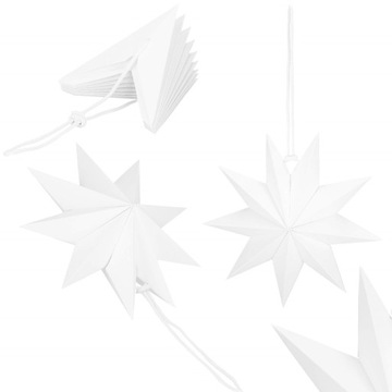 БОЛЬШАЯ ПОДВЕСНАЯ 3D БУМАЖНАЯ ЗВЕЗДА 30см РОЖДЕСТВЕНСКАЯ ДЕКОРАТИВНАЯ ЗВЕЗДА