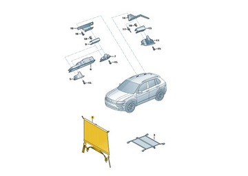ROLETA ZADNÍ MŘÍŽKA OMEZOVAČ ZAVAZADLA VW TIGUAN II