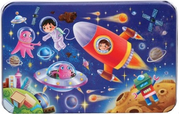 Puzzle w metalowym pudełku 60 el. kosmos