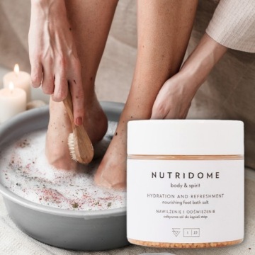 Смягчающая соль для ванны для ног Nutridome с разглаживающим эффектом