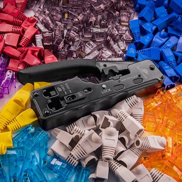 Щипцы проходные вилки RJ45 5 в 1 Инструмент для зачистки сети RJ12 RJ11 PT-CT02