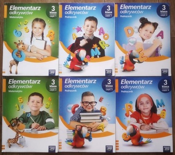 Elementarz odkrywców 3. Komplet. Podręcznik + Matematyka. 6 sztuk
