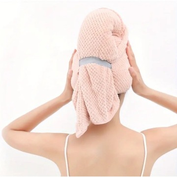 ТЮРБАН ДЛЯ ВОЛОС, БЫСТРОСЫХАЮЩЕЕ ПОЛОТЕНЦЕ ДЛЯ ГОЛОВЫ, С ТОЛСТОЙ МИКРОФИБРОВОЙ ластик