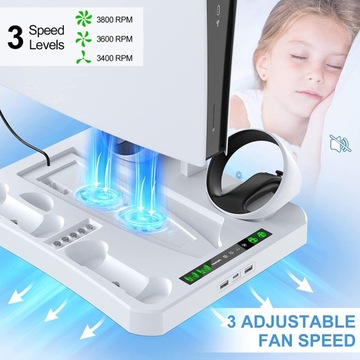 STACJA ŁADUJĄCA DO PSVR2+DualSense+PS5 COOLING FAN
