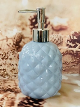 CERAMICZNY DOZOWNIK DO MYDŁA PŁYNU ŁAZIENKA BŁĘKIT