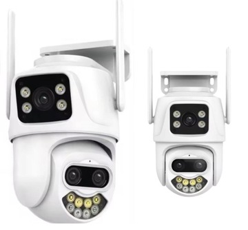 ZEWNĘTRZNA KAMERA 4K TRZY OBIEKTYWY WIFI 9MP APLIKACJA DO KAMERY ICSEE