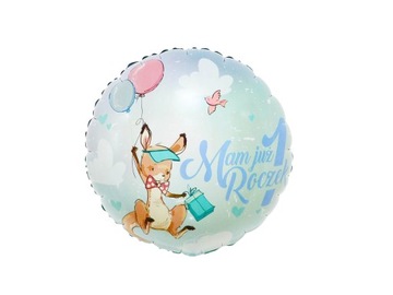 BALON MAM JUŻ ROCZEK foliowy KANGUREK NIEBIESKI